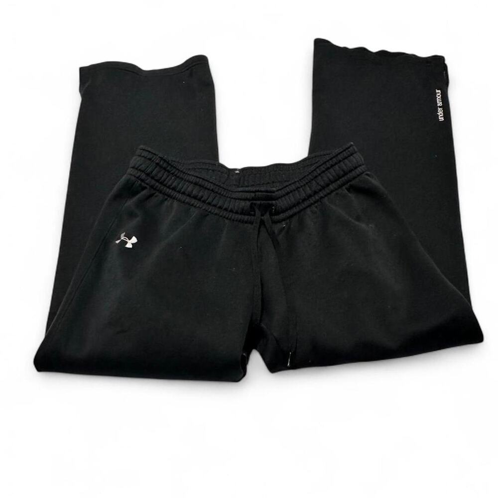 Under Armour black wide leg sweatpants with jaw string cotton material size M
